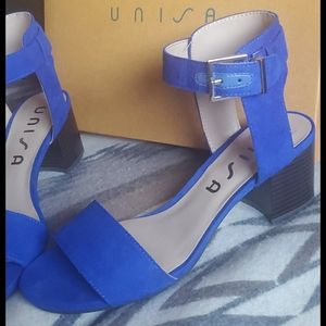 ROYAL BLUE SUEDE SANDALS